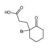 3-(1-bromo-2-oxo-cyclohexyl)-propionic acid结构式