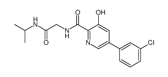 5-(3-Chlorophenyl)-3-hydroxy-pyridine-2-carboxylic acid (isopropylcarbamoyl-methyl)-amide结构式