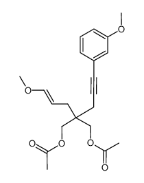 2-(3-methoxyallyl)-2-(3-(3-methoxyphenyl)prop-2-ynyl)propane-1,3-diyl diacetate Structure