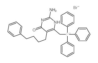 Phosphonium,[[2-amino-1,6-dihydro-6-oxo-5-(4-phenylbutyl)-4-pyrimidinyl]methyl]triphenyl-,bromide (1:1) structure