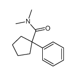 N,N-dimethyl-1-phenylcyclopentane-1-carboxamide结构式