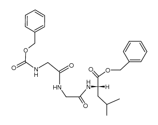 N-[N-(N-benzyloxycarbonyl-glycyl)-glycyl]-L-leucine benzyl ester Structure