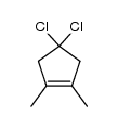 4,4-Dichloro-1,2-dimethylcyclopentene结构式