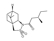 N-[3(R)-methylpentanoyl]-(1S,2R)-bornane-2,10-sultam Structure