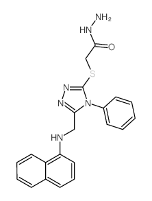 2-({5-[(1-Naphthylamino)methyl]-4-phenyl-4H-1,2,4-triazol-3-yl}thio)acetohydrazide Structure