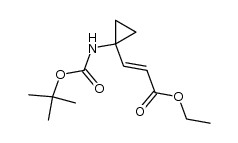 ethyl-3-[1-[[(1,1-dimethylethoxy)carbonyl]amino]cyclopropyl]-2-propenate Structure