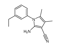 2-amino-1-(3-ethylphenyl)-4,5-dimethylpyrrole-3-carbonitrile Structure