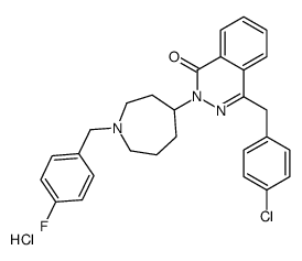 4-[(4-chlorophenyl)methyl]-2-[1-[(4-fluorophenyl)methyl]azepan-4-yl]phthalazin-1-one,hydrochloride Structure