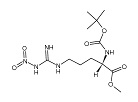 Nα-(tert-butoxycarbonyl)-NG-nitro-L-arginine methyl ester Structure