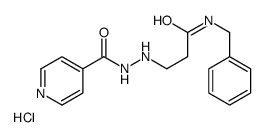 N-Benzyl-3-(2-isonicotinoylhydrazino)-1-oxo-1-propanaminium chlor ide Structure