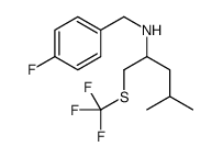 N-(4-Fluorobenzyl)-4-methyl-1-[(trifluoromethyl)sulfanyl]-2-penta namine结构式