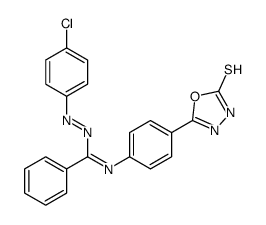 N-(4-chlorophenyl)imino-N'-[4-(2-sulfanylidene-3H-1,3,4-oxadiazol-5-yl)phenyl]benzenecarboximidamide Structure