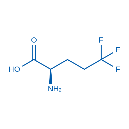 (2R)-2-amino-5,5,5-trifluoropentanoic acid structure