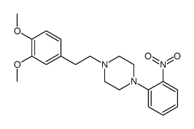 1-[2-(3,4-dimethoxyphenyl)ethyl]-4-(2-nitrophenyl)piperazine结构式