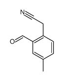 Benzeneacetonitrile, 2-formyl-4-methyl- (9CI) structure