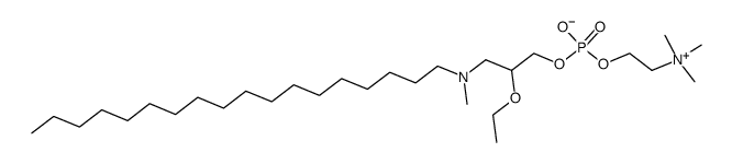 3-(N-methyl-octadecylamino)-2-ethoxy-propan-1-ol phosphocholine Structure