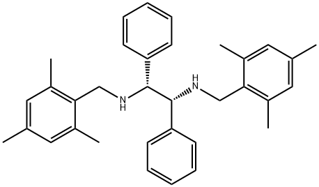 1R,2R-N,N'-bis((2,4,6-triMethylphenyl)Methyl)-1,2-diphenyl-1,2-EthanediaMine结构式