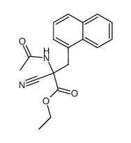 2-acetylamino-2-cyano-3-[1]naphthyl-propionic acid ethyl ester Structure