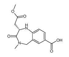 (2S)-2-(carbomethoxymethyl)-4-methyl-3-oxo-2,3,4,5-tetrahydro-1H-1,4-benzodiazepine-7-carboxylic acid Structure