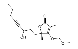 (5S)-5-(3-hydroxyoct-4-yn-1-yl)-4-(methoxymethoxy)-3,5-dimethylfuran-2(5H)-one Structure