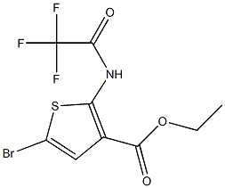 Ethyl 5-bromo-2-(2,2,2-trifluoroacetamido)thiophene-3-carboxylate Structure