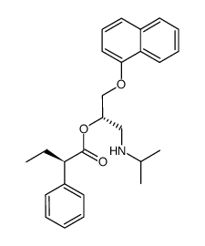 (S)-1-(isopropylamino)-3-(naphthalen-1-yloxy)propan-2-yl (R)-2-phenylbutanoate结构式