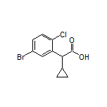 2-(5-Bromo-2-chlorophenyl)-2-cyclopropylacetic Acid Structure