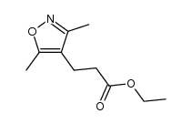 3-(3,5-DIMETHYL-ISOXAZOL-4-YL)-PROPIONIC ACID ETHYL ESTER structure