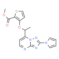 METHYL 3-(1-[2-(1H-PYRROL-1-YL)[1,2,4]TRIAZOLO[1,5-A]PYRIMIDIN-7-YL]ETHOXY)-2-THIOPHENECARBOXYLATE picture