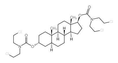 5a-Androstane-3a,17b-diol, bis[bis(2-chloroethyl)carbamate] (7CI,8CI) structure