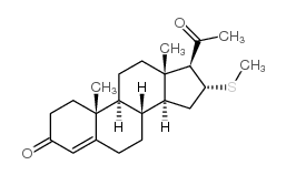 Pregn-4-ene-3,20-dione,16a-(methylthio)- (7CI,8CI) structure