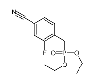 4-(diethoxyphosphorylmethyl)-3-fluorobenzonitrile结构式