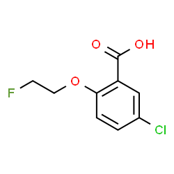 5-氯-2-(2-氟乙氧基)苯甲酸结构式