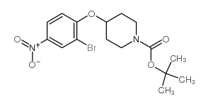 TERT-BUTYL 4-(2-BROMO-4-NITROPHENOXY)PIPERIDINE-1-CARBOXYLATE Structure