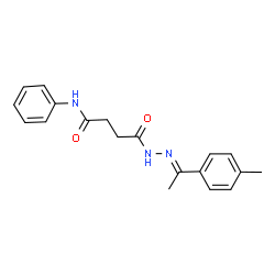 4-{2-[1-(4-methylphenyl)ethylidene]hydrazino}-4-oxo-N-phenylbutanamide结构式