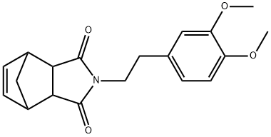 4-(3,4-dimethoxyphenethyl)-4-azatricyclo[5.2.1.0(2,6)]dec-8-ene-3,5-dione结构式