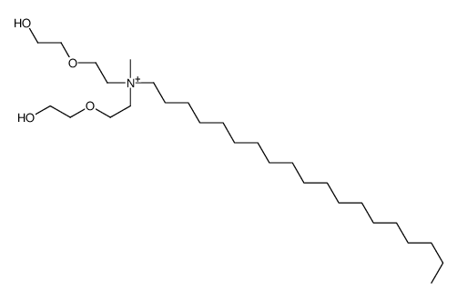 Alpha,Alpha’-[(甲基十八烷基亚氨基)二-2,1-亚乙基]二[Ω-羟基]聚环氧乙烷甲基硫酸盐结构式