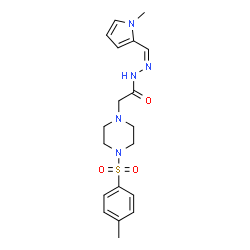 2-{4-[(4-methylphenyl)sulfonyl]-1-piperazinyl}-N'-[(1-methyl-1H-pyrrol-2-yl)methylene]acetohydrazide结构式