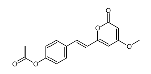 [4-[2-(4-methoxy-6-oxopyran-2-yl)ethenyl]phenyl] acetate Structure