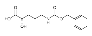 S-5-benzyloxycarbonylamino-2-hydroxypentanoic acid Structure