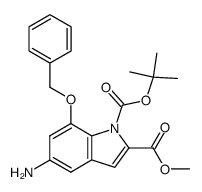 methyl 5-amino-7-(benzyloxy)-1-(tert-butoxycarbonyl)indole-2-carboxylate Structure