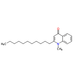 1-甲基-2-十一烷基喹啉-4(1H)-酮结构式