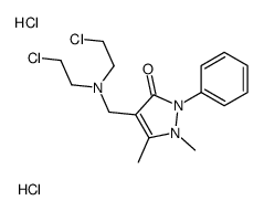 4-[bis(2-chloroethyl)aminomethyl]-1,5-dimethyl-2-phenylpyrazol-3-one,dihydrochloride Structure