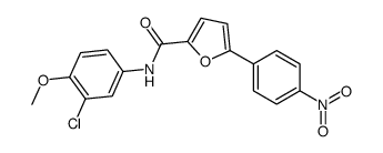 N-(3-chloro-4-methoxyphenyl)-5-(4-nitrophenyl)furan-2-carboxamide结构式