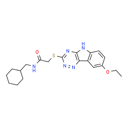 Acetamide, N-(cyclohexylmethyl)-2-[(8-ethoxy-2H-1,2,4-triazino[5,6-b]indol-3-yl)thio]- (9CI) Structure