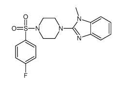 Piperazine, 1-[(4-fluorophenyl)sulfonyl]-4-(1-methyl-1H-benzimidazol-2-yl)- (9CI)结构式