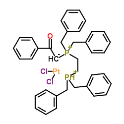 Platinum,[[2-[bis(phenylmethyl)phosphino]ethyl]bis(phenylmethyl)phosphonium (1-h)-2-oxo-2-phenylethylide-PP]dichloro-,(SP-4-3)- (9CI) picture