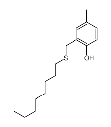 4-methyl-2-(octylsulfanylmethyl)phenol结构式