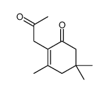 3,5,5-trimethyl-2-(2-oxopropyl)cyclohex-2-en-1-one结构式