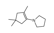 1-(2,4,4-trimethylcyclopenten-1-yl)pyrrolidine结构式